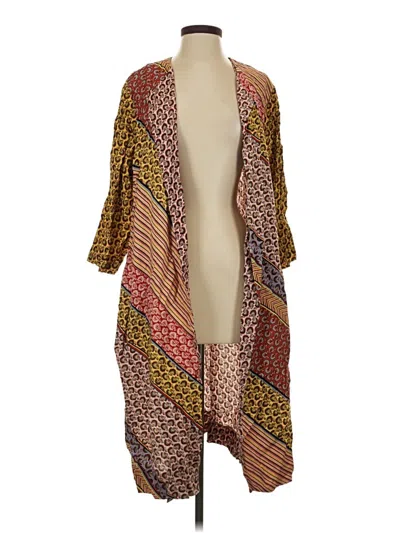 Pre-owned Cabi Kimono In Brown