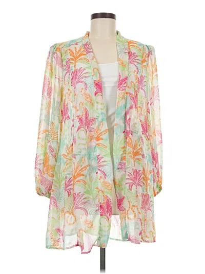 Pre-owned Cabi Kimono In Green