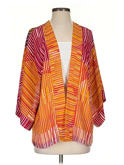 Pre-owned Cabi Kimono In Orange