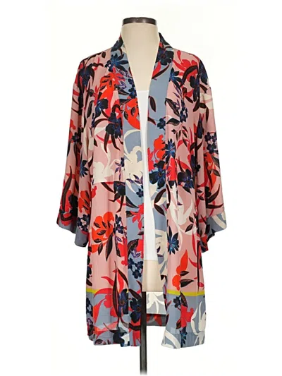 Pre-owned Cabi Kimono In Orange