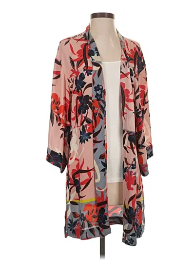 Pre-owned Cabi Kimono In Red