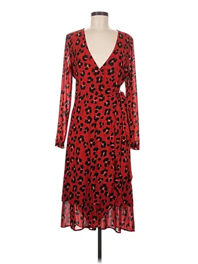 Pre-owned Cabi Kimono In Red