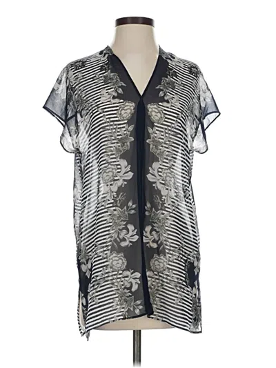 Pre-owned Cabi Kimono In Silver