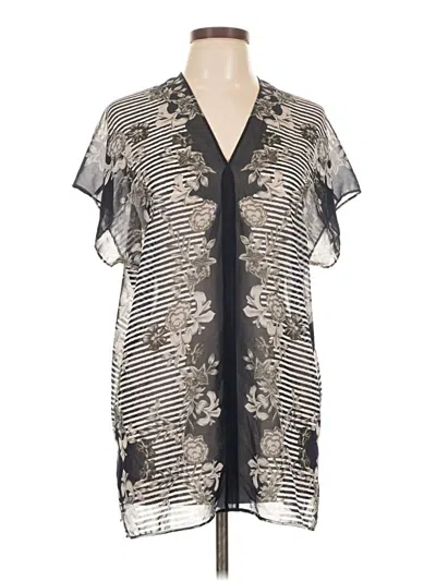 Pre-owned Cabi Kimono In Silver