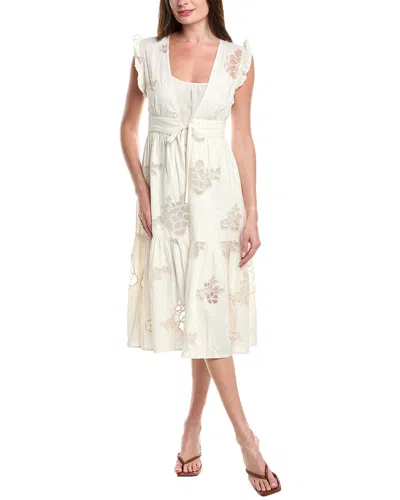 Cabi Laguna Linen-blend Wrap Dress