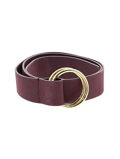 Pre-owned Cabi Leather Belt In Burgundy