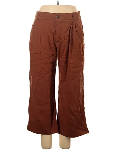 Pre-owned Cabi Linen Pants In Brown