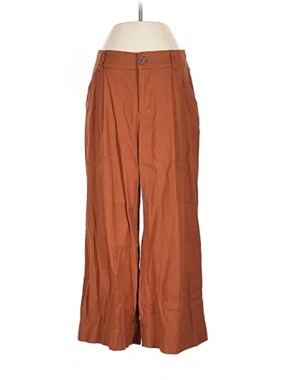 Pre-owned Cabi Linen Pants In Brown