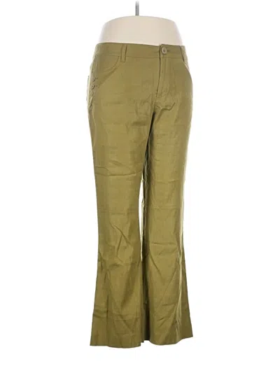 Pre-owned Cabi Linen Pants In Green