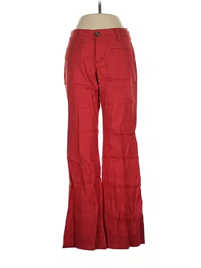 Pre-owned Cabi Linen Pants In Red