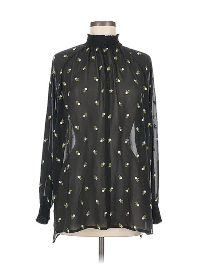 Pre-owned Cabi Long Sleeve Blouse In Black