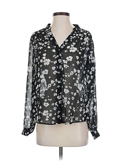 Pre-owned Cabi Long Sleeve Blouse In Black