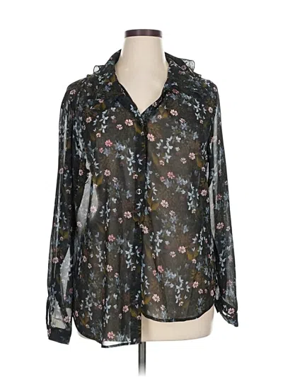 Pre-owned Cabi Long Sleeve Blouse In Black