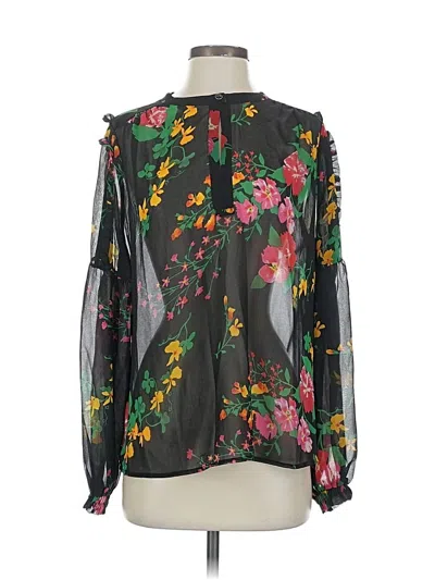 Pre-owned Cabi Long Sleeve Blouse In Black