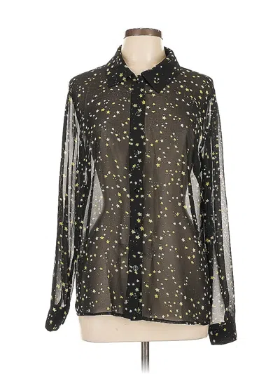 Pre-owned Cabi Long Sleeve Blouse In Black