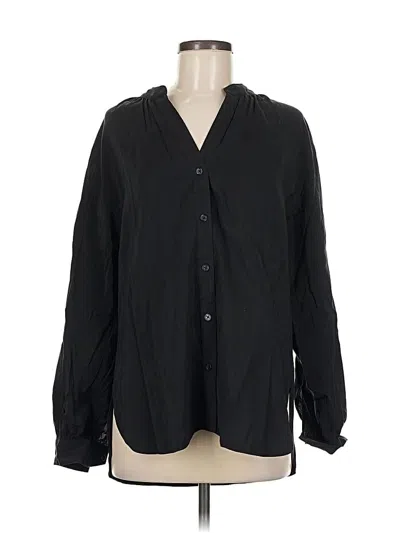 Pre-owned Cabi Long Sleeve Blouse In Black