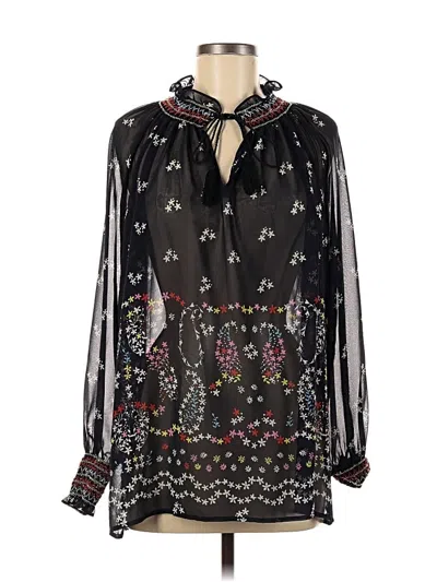 Pre-owned Cabi Long Sleeve Blouse In Black