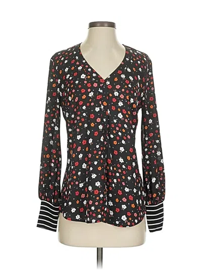 Pre-owned Cabi Long Sleeve Blouse In Black