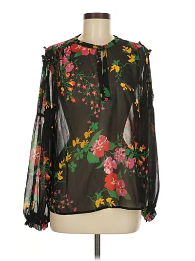 Pre-owned Cabi Long Sleeve Blouse In Black