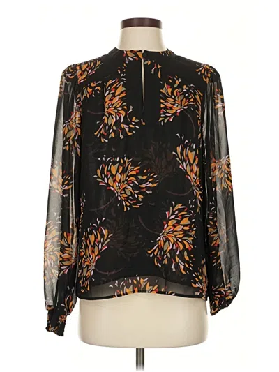 Pre-owned Cabi Long Sleeve Blouse In Black