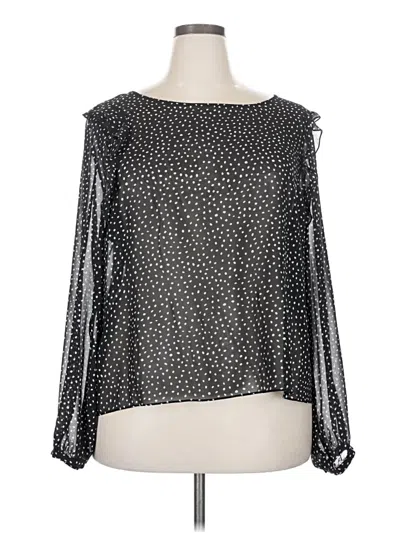 Pre-owned Cabi Long Sleeve Blouse In Black