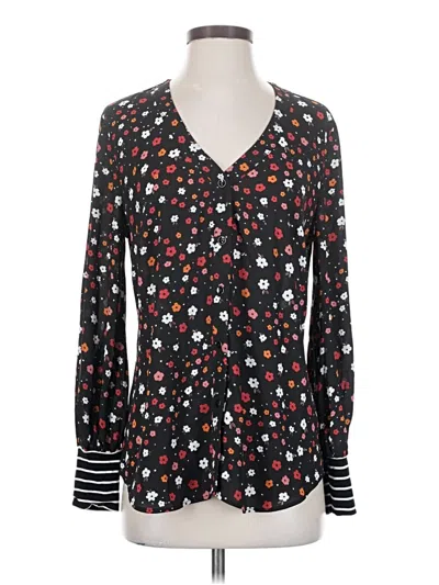 Pre-owned Cabi Long Sleeve Blouse In Black