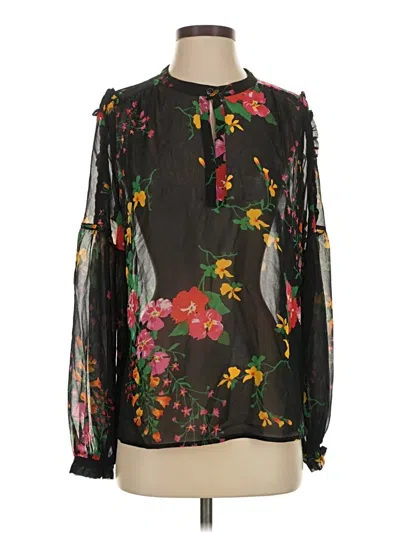 Pre-owned Cabi Long Sleeve Blouse In Black