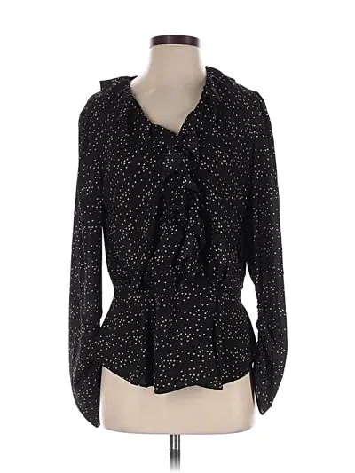 Pre-owned Cabi Long Sleeve Blouse In Black