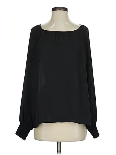 Pre-owned Cabi Long Sleeve Blouse In Black
