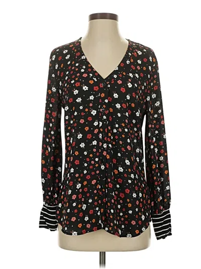 Pre-owned Cabi Long Sleeve Blouse In Black