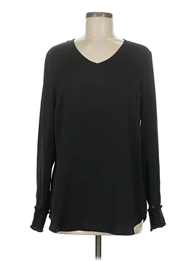 Pre-owned Cabi Long Sleeve Blouse In Black
