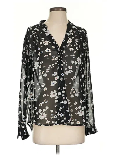 Pre-owned Cabi Long Sleeve Blouse In Black