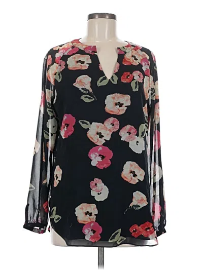 Pre-owned Cabi Long Sleeve Blouse In Black