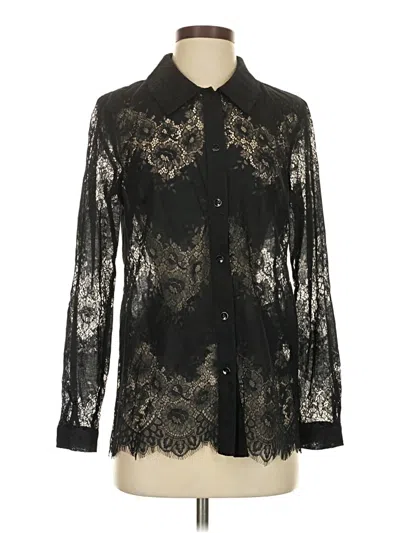 Pre-owned Cabi Long Sleeve Blouse In Black