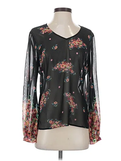 Pre-owned Cabi Long Sleeve Blouse In Black