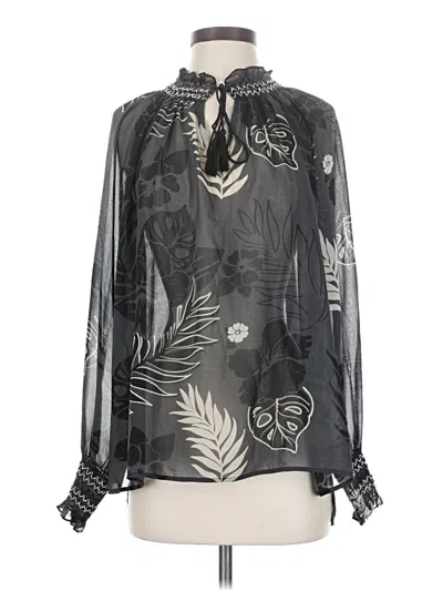Pre-owned Cabi Long Sleeve Blouse In Black