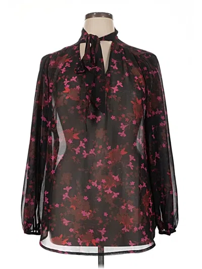 Pre-owned Cabi Long Sleeve Blouse In Black