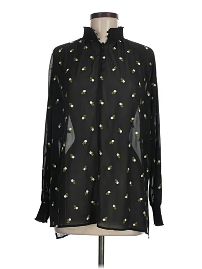Pre-owned Cabi Long Sleeve Blouse In Black