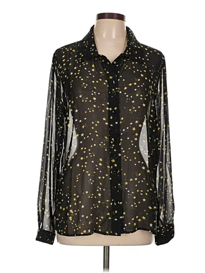 Pre-owned Cabi Long Sleeve Blouse In Black