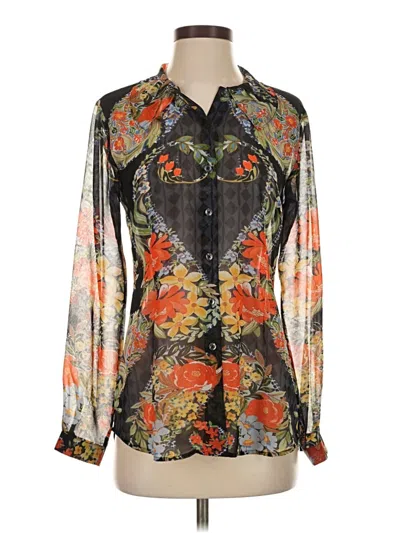 Pre-owned Cabi Long Sleeve Blouse In Black