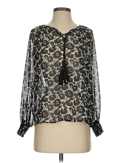 Pre-owned Cabi Long Sleeve Blouse In Black