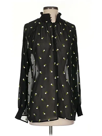 Pre-owned Cabi Long Sleeve Blouse In Black