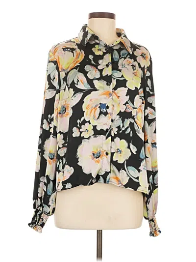 Pre-owned Cabi Long Sleeve Blouse In Black