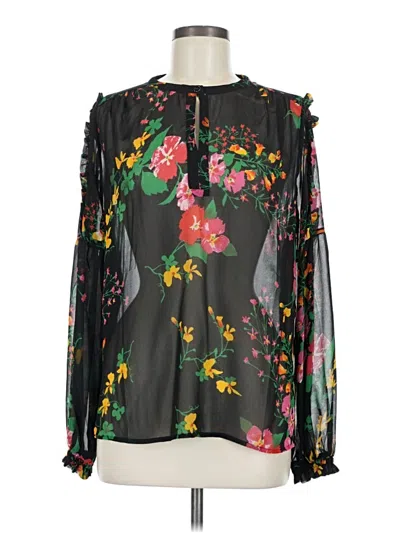 Pre-owned Cabi Long Sleeve Blouse In Black