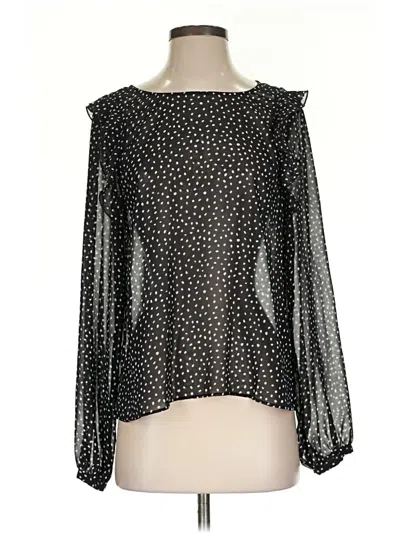 Pre-owned Cabi Long Sleeve Blouse In Black