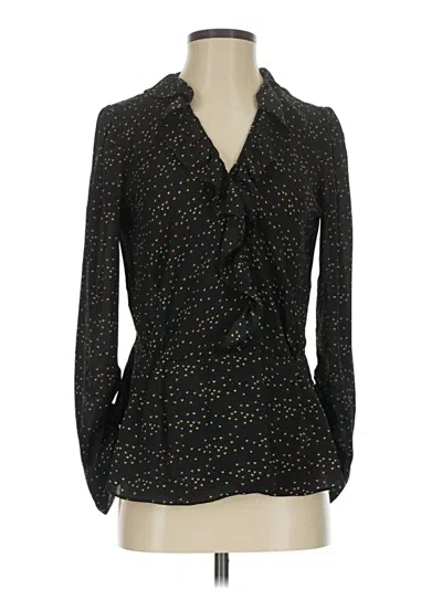 Pre-owned Cabi Long Sleeve Blouse In Black