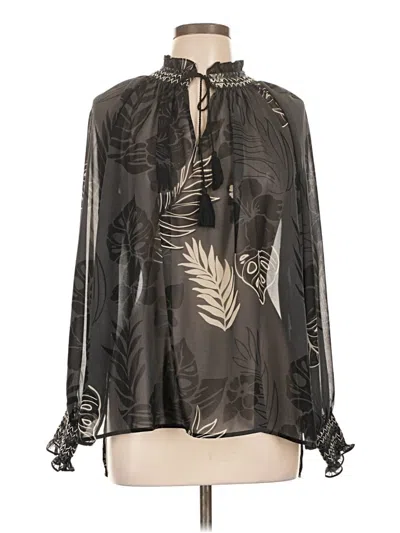 Pre-owned Cabi Long Sleeve Blouse In Black