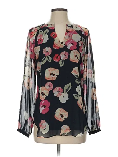 Pre-owned Cabi Long Sleeve Blouse In Black