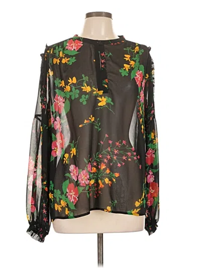 Pre-owned Cabi Long Sleeve Blouse In Black
