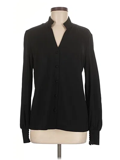 Pre-owned Cabi Long Sleeve Blouse In Black